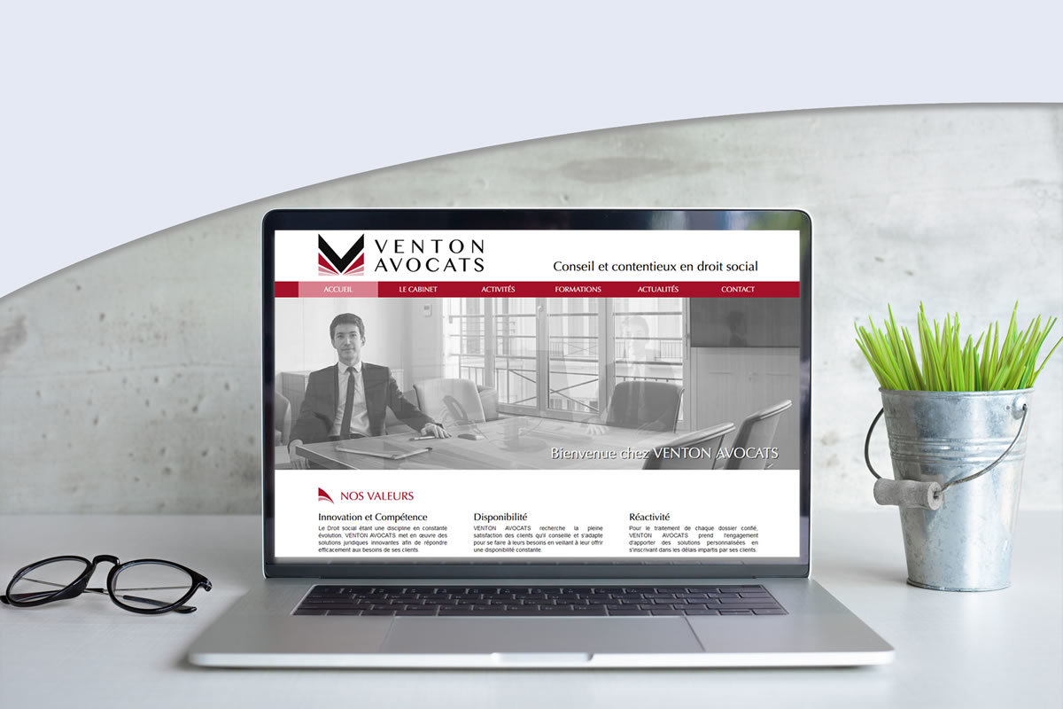 Site vitrine pour Venton Avocats