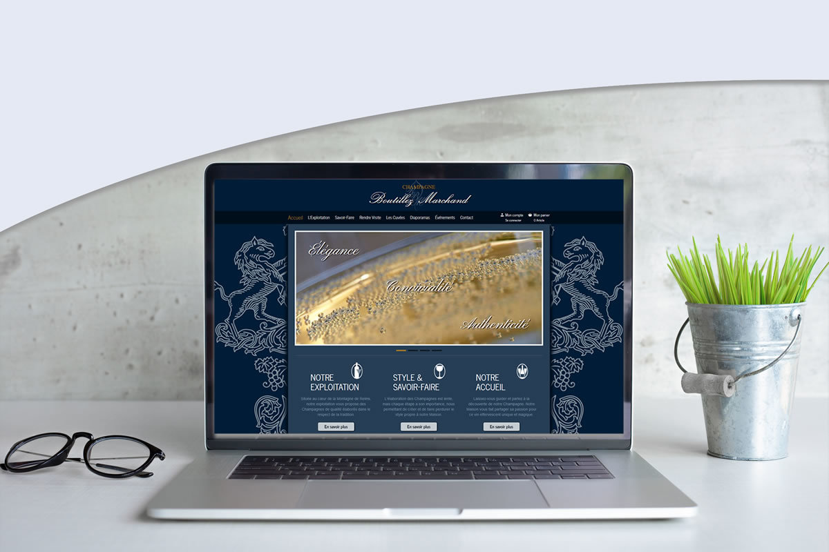 Site e-commerce pour Champagne Boutillez Marchand